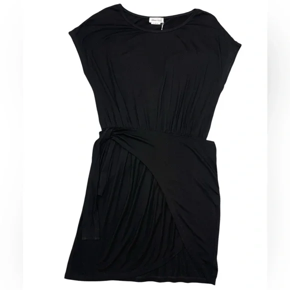 Lovers & Friends Tarin Mini Black Dress Tie Waist Short Sleeve Size Medium NEW - Picture 13 of 15